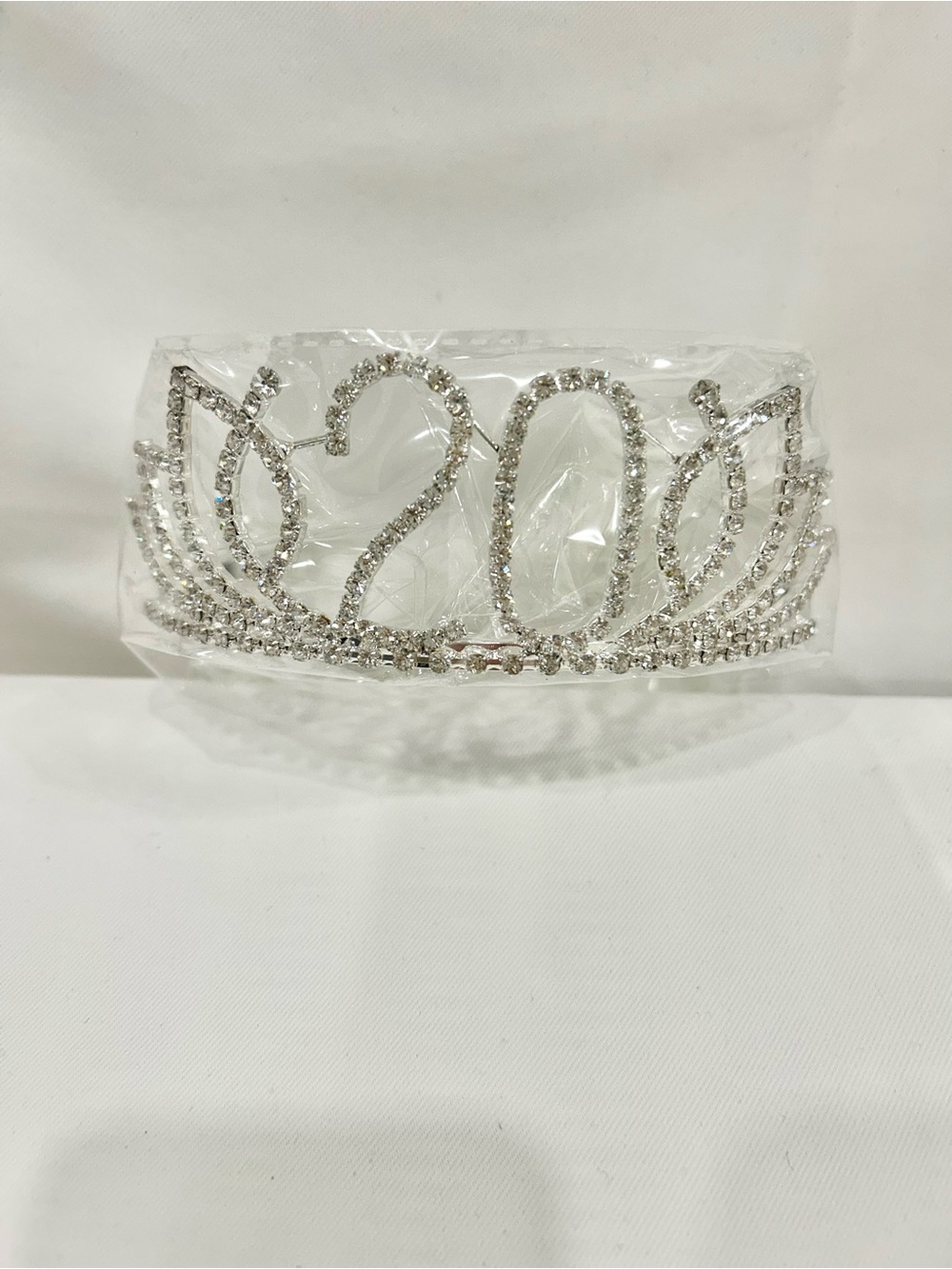Silver Rhinestone '20' Celebration Hair Tiara